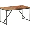 vidaXL Eettafel - Rechthoekige tafel - Massief acaciahout&mangohout - 140x70 cm