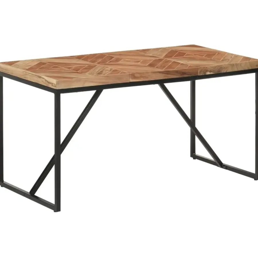 vidaXL Eettafel - Rechthoekige tafel - Massief acaciahout&mangohout - 140x70 cm