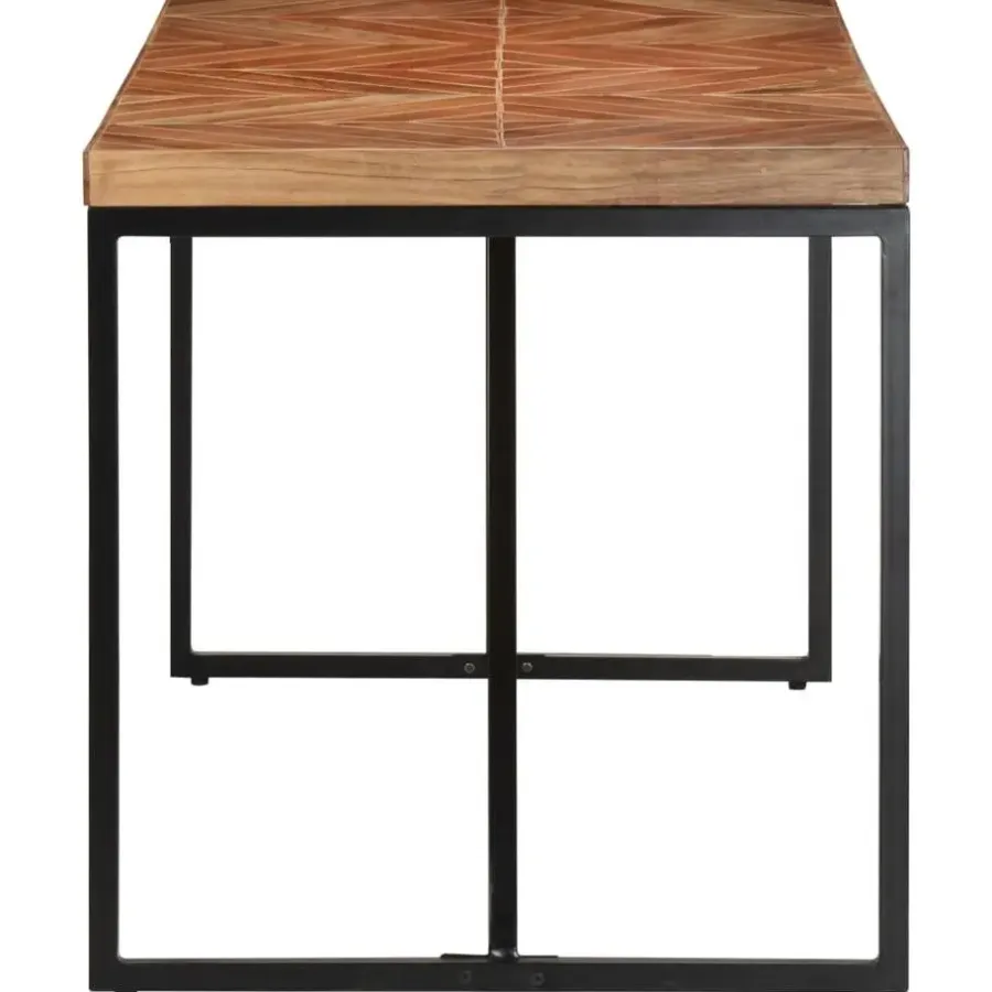 vidaXL Eettafel - Rechthoekige tafel - Massief acaciahout&mangohout - 140x70 cm