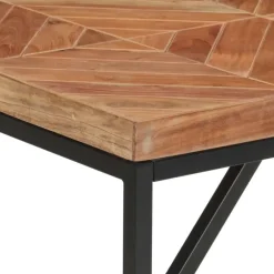 vidaXL Eettafel - Rechthoekige tafel - Massief acaciahout&mangohout - 140x70 cm