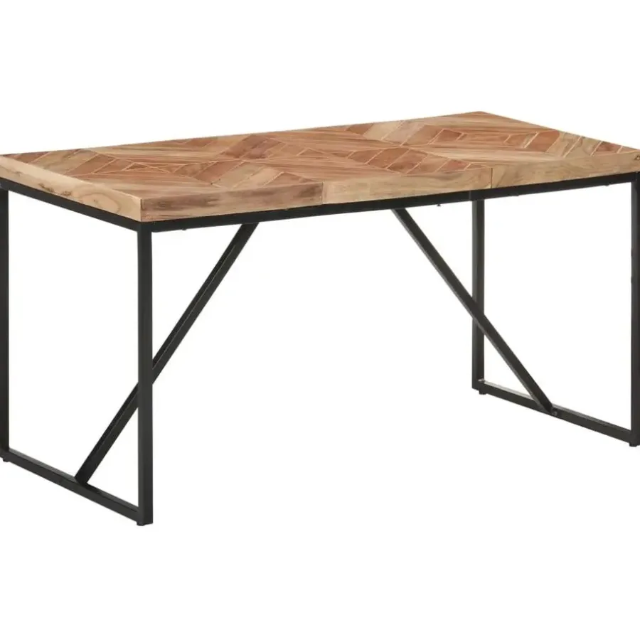 vidaXL Eettafel - Rechthoekige tafel - Massief acaciahout&mangohout - 140x70 cm