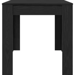 vidaXL Eettafel - Rechthoekige tafel - Zwart eiken - Hout - 140x74.5x76 cm