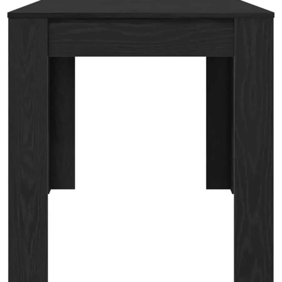 vidaXL Eettafel - Rechthoekige tafel - Zwart eiken - Hout - 140x74.5x76 cm