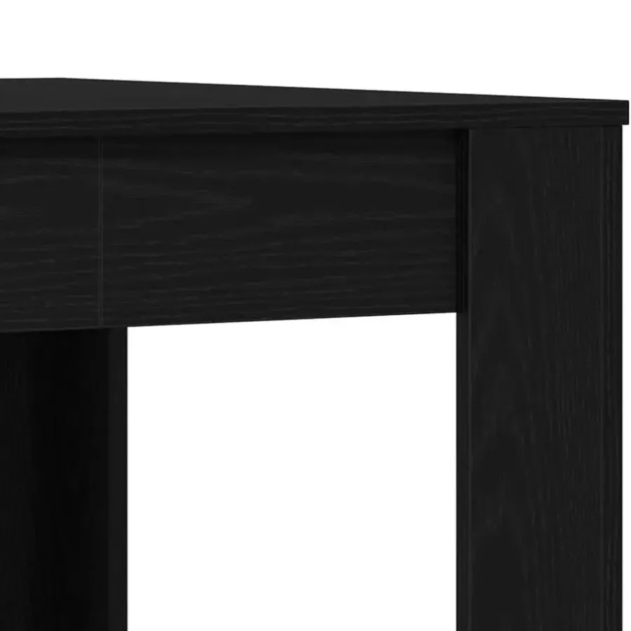 vidaXL Eettafel - Rechthoekige tafel - Zwart eiken - Hout - 140x74.5x76 cm