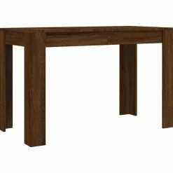 Rechthoekige Eettafels-vidaXL Eettafel - Rechthoekige tafel - Bruin eiken - Bewerkt hout - 120x60x76 cm