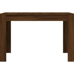 Rechthoekige Eettafels-vidaXL Eettafel - Rechthoekige tafel - Bruin eiken - Bewerkt hout - 120x60x76 cm