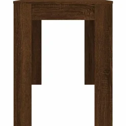 Rechthoekige Eettafels-vidaXL Eettafel - Rechthoekige tafel - Bruin eiken - Bewerkt hout - 120x60x76 cm