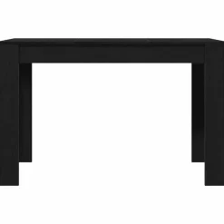 Rechthoekige Eettafels-vidaXL Eettafel - Rechthoekige tafel - Zwart eiken - Bewerkt hout - 120x60x76 cm