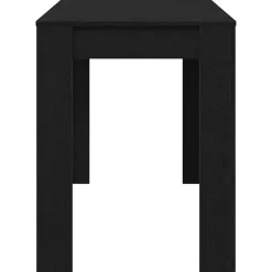 Rechthoekige Eettafels-vidaXL Eettafel - Rechthoekige tafel - Zwart eiken - Bewerkt hout - 120x60x76 cm