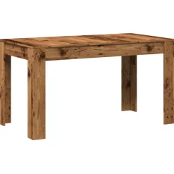 Rechthoekige Eettafels-vidaXL Eettafel - Rechthoekige tafel - Oud hout - Bewerkt hout - 140x74.5x76 cm