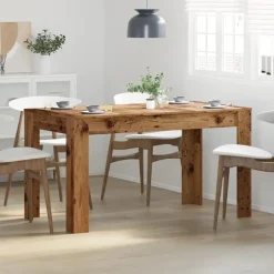 Rechthoekige Eettafels-vidaXL Eettafel - Rechthoekige tafel - Oud hout - Bewerkt hout - 140x74.5x76 cm