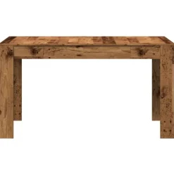Rechthoekige Eettafels-vidaXL Eettafel - Rechthoekige tafel - Oud hout - Bewerkt hout - 140x74.5x76 cm