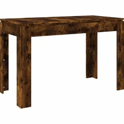 Rechthoekige Eettafels-vidaXL Eettafel - Rechthoekige tafel - Gerookt eiken - Bewerkt hout - 120x60 cm
