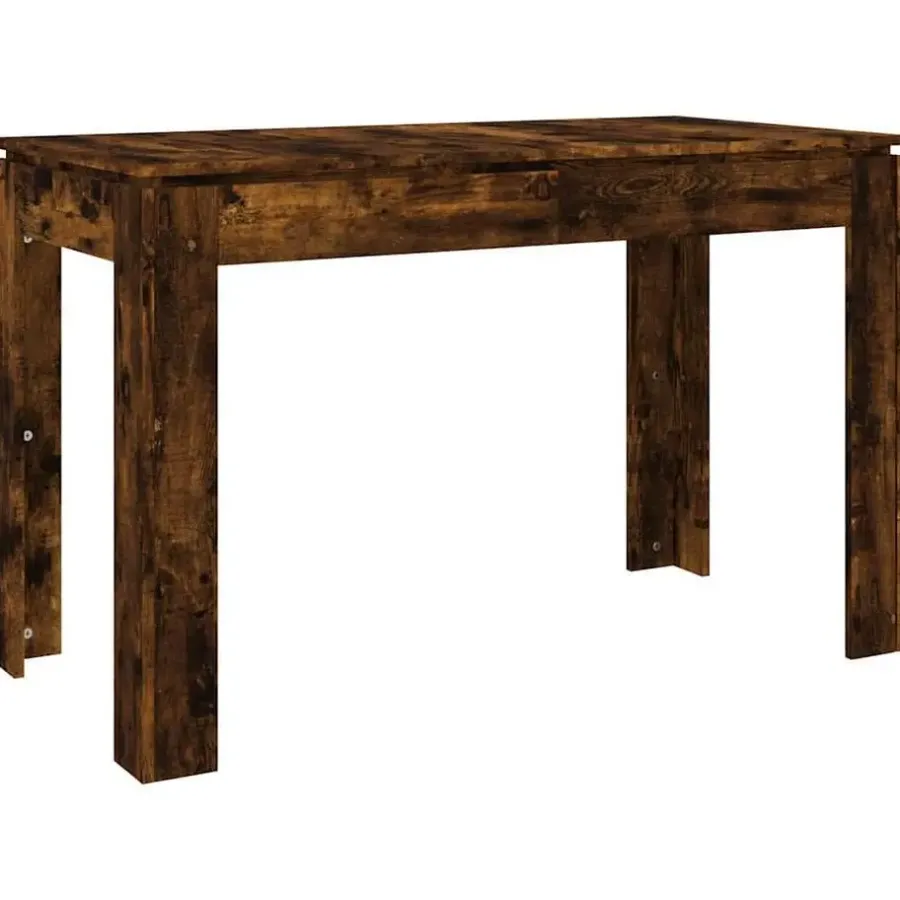 Rechthoekige Eettafels-vidaXL Eettafel - Rechthoekige tafel - Gerookt eiken - Bewerkt hout - 120x60 cm
