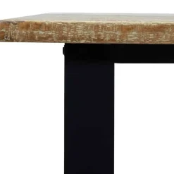 vidaXL Eettafel - Rechthoekige tafel - Massief acaciahout en staal - 150x90 cm