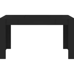 vidaXL Eettafel - Zwart - Bewerkt hout - 140x74.5x76 cm
