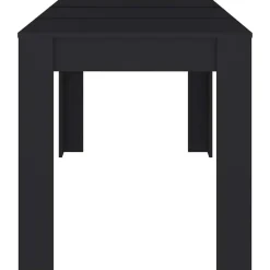 vidaXL Eettafel - Zwart - Bewerkt hout - 140x74.5x76 cm