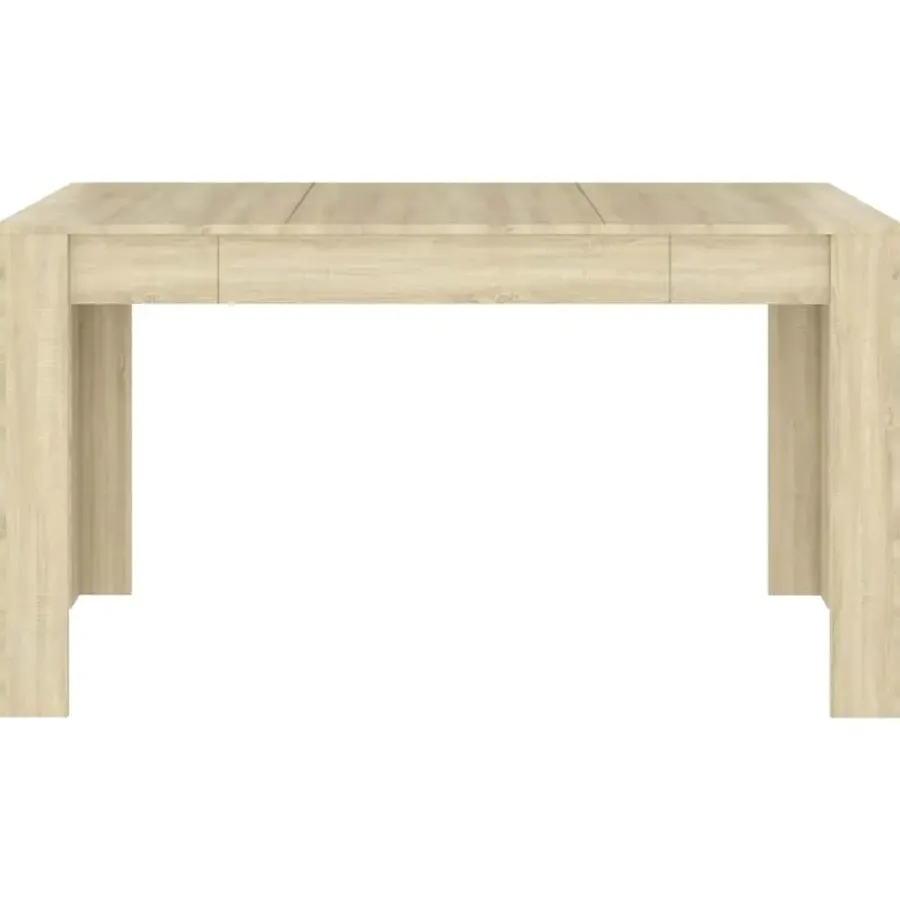 vidaXL Eettafel Rechthoekig – Sonoma Eiken – 140 x 74.5 x 76 cm – Bewerkt Hout