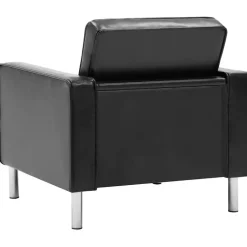 Fauteuils-vidaXL Fauteuils kunstleer zwart