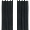 Kant &Amp; Klaar Gordijnen-vidaXL Gordijnen met lussen - Verduisterend - Zwart Fluweel - 140x225 cm - 2 St.