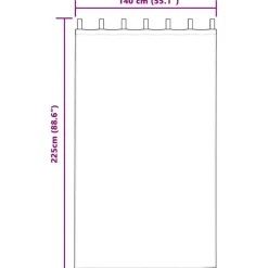 Kant &Amp; Klaar Gordijnen-vidaXL Gordijnen met lussen - Verduisterend - Zwart Fluweel - 140x225 cm - 2 St.