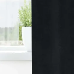 Kant &Amp; Klaar Gordijnen-vidaXL Gordijnen met lussen - Verduisterend - Zwart Fluweel - 140x225 cm - 2 St.