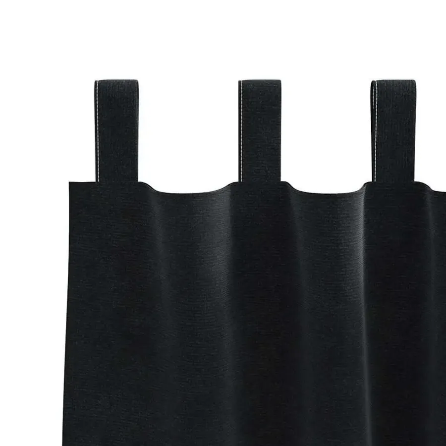 Kant &Amp; Klaar Gordijnen-vidaXL Gordijnen met lussen - Verduisterend - Zwart Fluweel - 140x225 cm - 2 St.