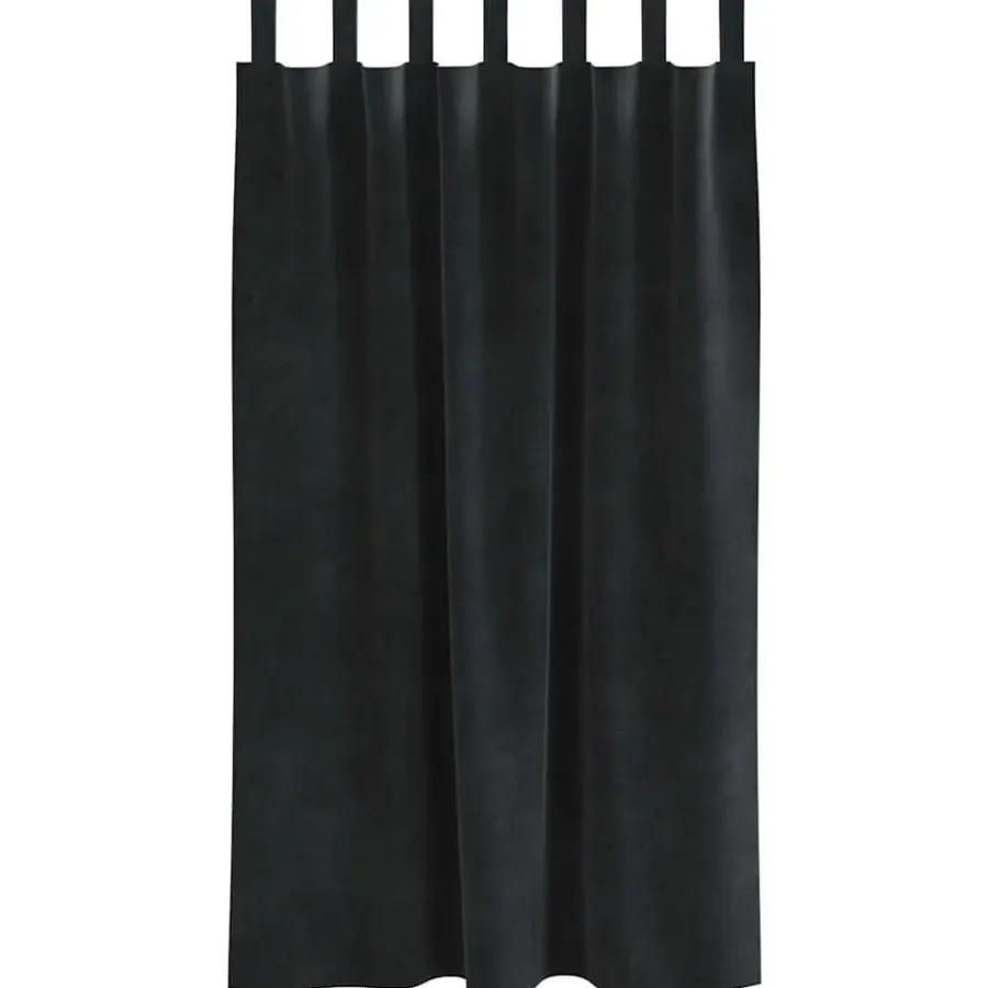 Kant &Amp; Klaar Gordijnen-vidaXL Gordijnen met lussen - Verduisterend - Zwart Fluweel - 140x175 cm - 2 St.