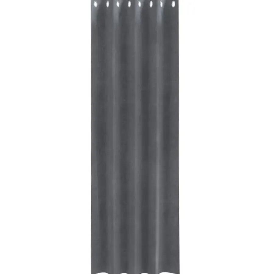 vidaXL Gordijnen met ringen - Lichtgrijs - 140x225 cm - Fluweel - 2 Stuks