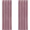vidaXL Gordijnen met ringen - Donkerroze - 140x260 cm - Fluweel - 2 Stuks