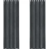 Kant &Amp; Klaar Gordijnen-vidaXL Gordijnen met ringen - Lichtgrijs - 140x225 cm - Fluweel - 2 Stuks
