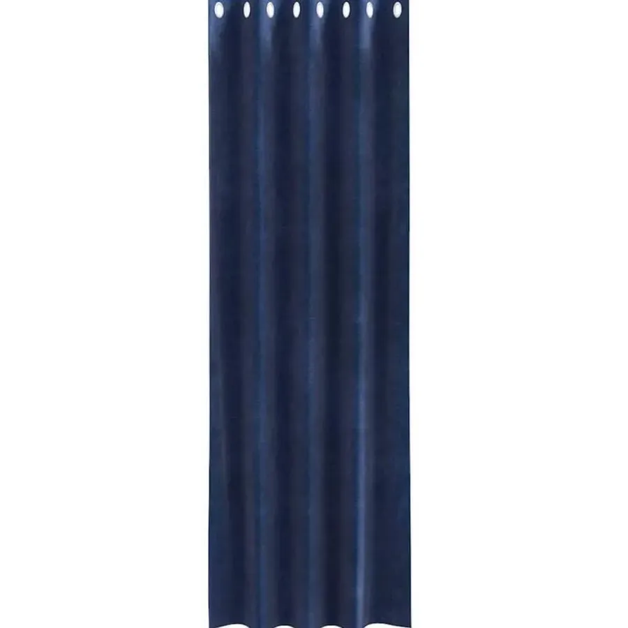 vidaXL Gordijnen met ringen - Donkerblauw - 140x225 cm - Fluweel - 2 Stuks