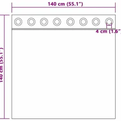 vidaXL Gordijnen met ringen - Lichtgrijs - 140x140 cm - Fluweel - 2 Stuks