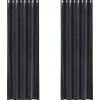 vidaXL Gordijnen met ringen - Donkergrijs - 140x225 cm - Fluweel - 2 Stuks