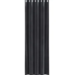 vidaXL Gordijnen met ringen - Donkergrijs - 140x225 cm - Fluweel - 2 Stuks