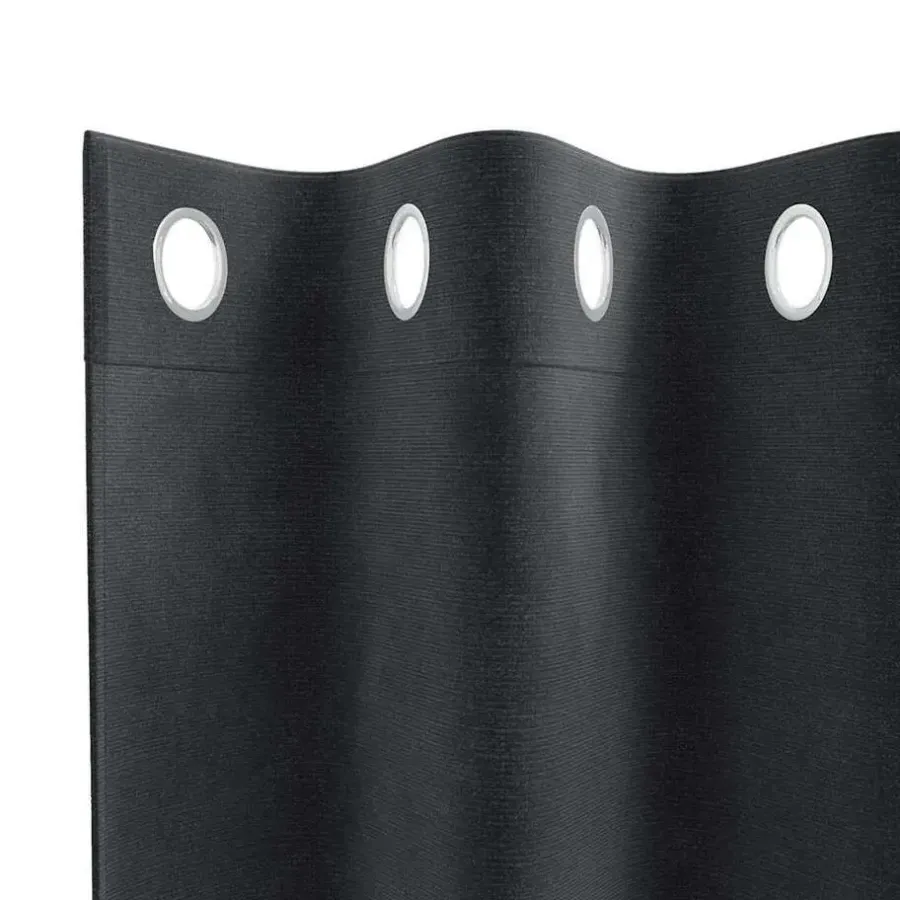 vidaXL Gordijnen met ringen - Donkergrijs - 140x225 cm - Fluweel - 2 Stuks