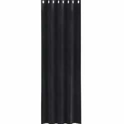 vidaXL Gordijnen met ringen - Verduisterend - Zwart Fluweel - 140x240 cm - 2 St.