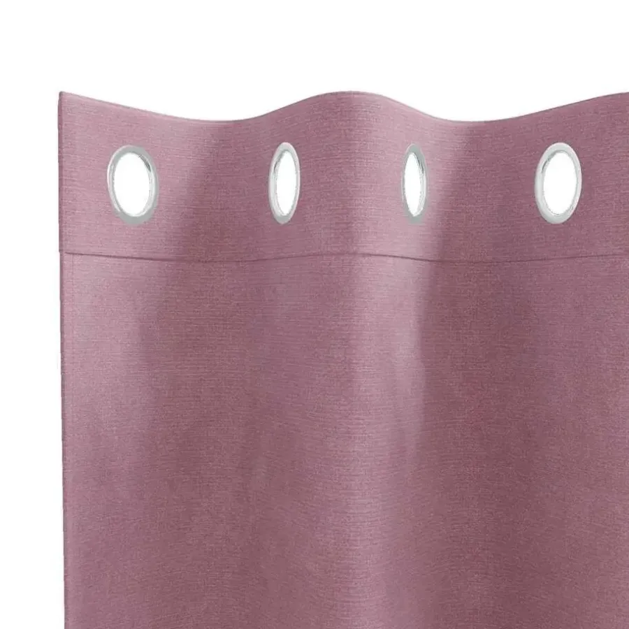 vidaXL Gordijnen met ringen - Donkerroze - 140x245 cm - Fluweel - 2 Stuks