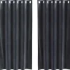 Kant &Amp; Klaar Gordijnen-vidaXL Gordijnen met ringen - Donkergrijs - 140x175 cm - Fluweel - 2 Stuks