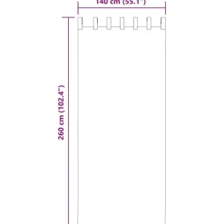 vidaXL Gordijnen van voile met lussen - Wit - 140x260 cm - Stof - 2 Stuks