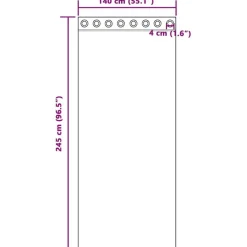 Kant &Amp; Klaar Gordijnen-vidaXL Gordijnen van voile met ringen - Zand - 140x245 cm - Stof - 2 Stuks