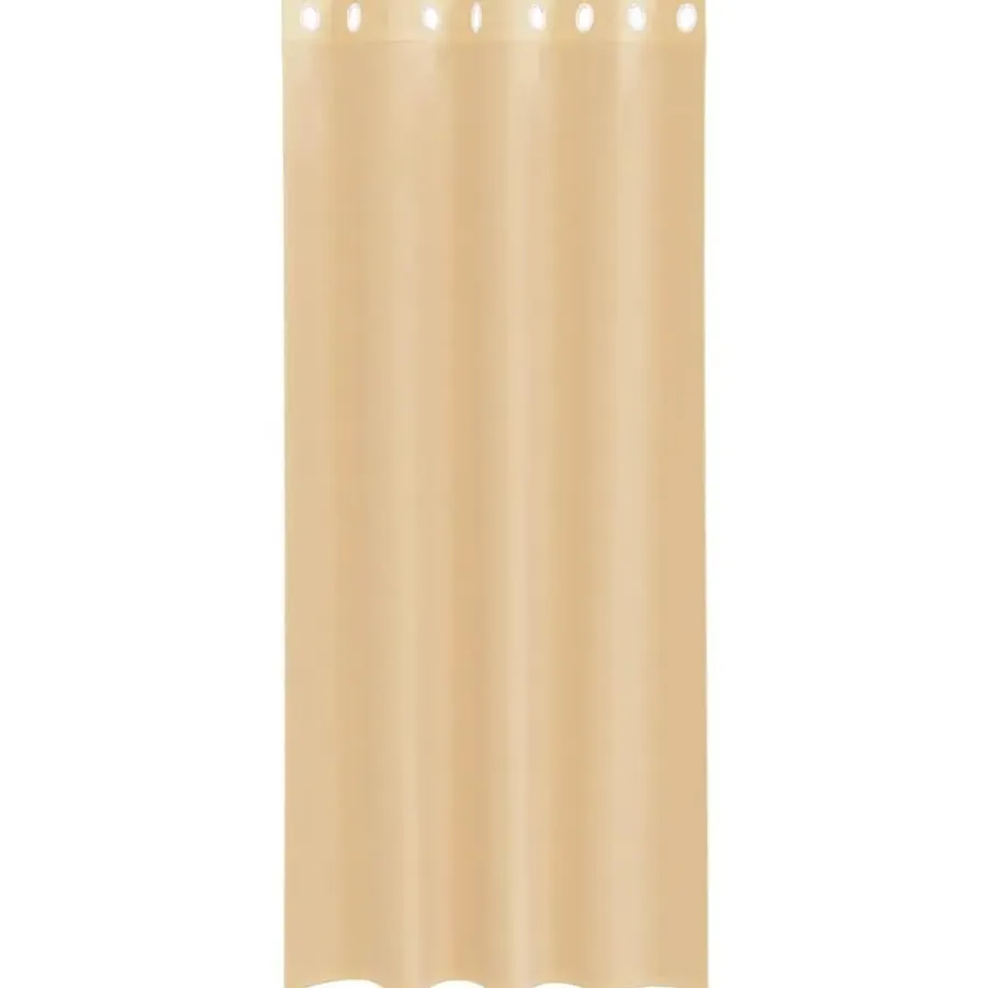 Kant &Amp; Klaar Gordijnen-vidaXL Gordijnen van voile met ringen - Zand - 140x245 cm - Stof - 2 Stuks