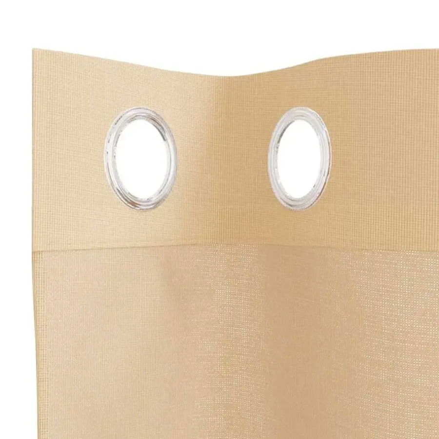 Kant &Amp; Klaar Gordijnen-vidaXL Gordijnen van voile met ringen - Zand - 140x245 cm - Stof - 2 Stuks