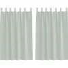 vidaXL Gordijnen van voile met lussen - Lichtgrijs - 140x175 cm - Stof - 2 Stuks