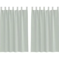 vidaXL Gordijnen van voile met lussen - Lichtgrijs - 140x175 cm - Stof - 2 Stuks