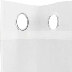 vidaXL Gordijnen van voile met ringen - Wit - 140x260 cm - Stof - 2 Stuks