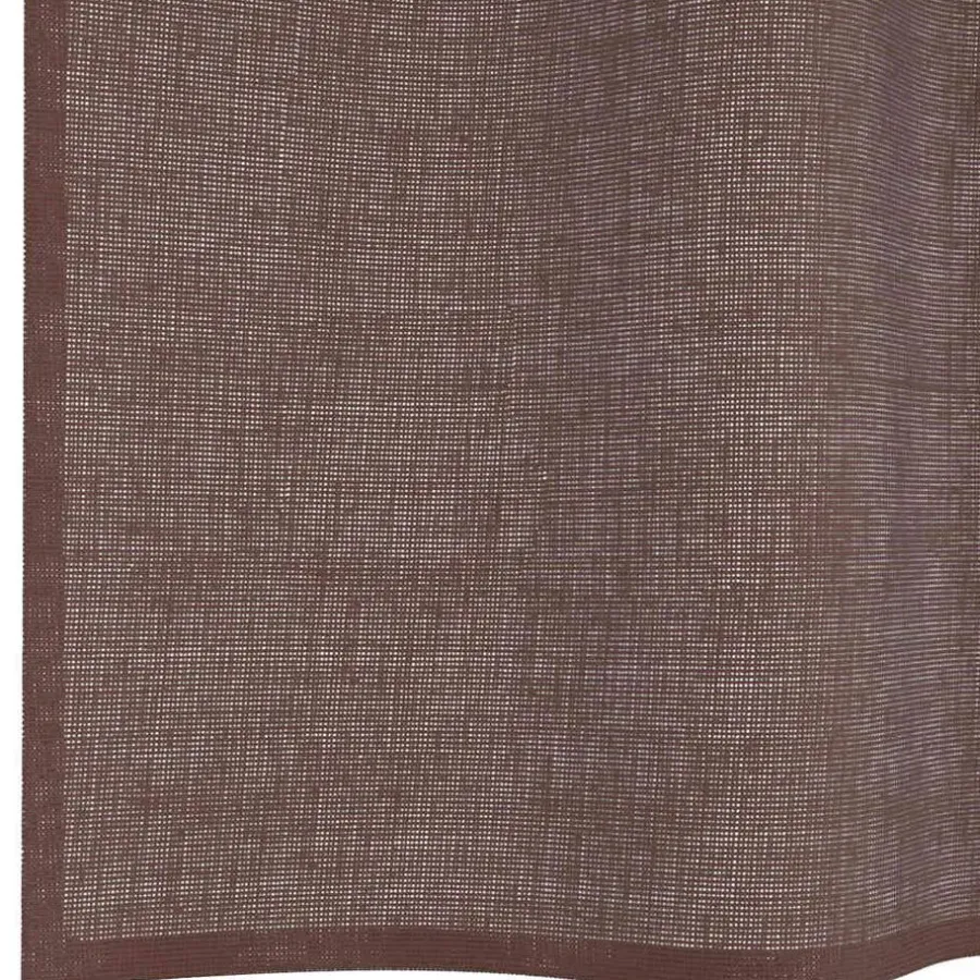 Kant &Amp; Klaar Gordijnen-vidaXL Gordijnen van voile met ringen - Bruin - 140x260 cm - Stof - 2 Stuks