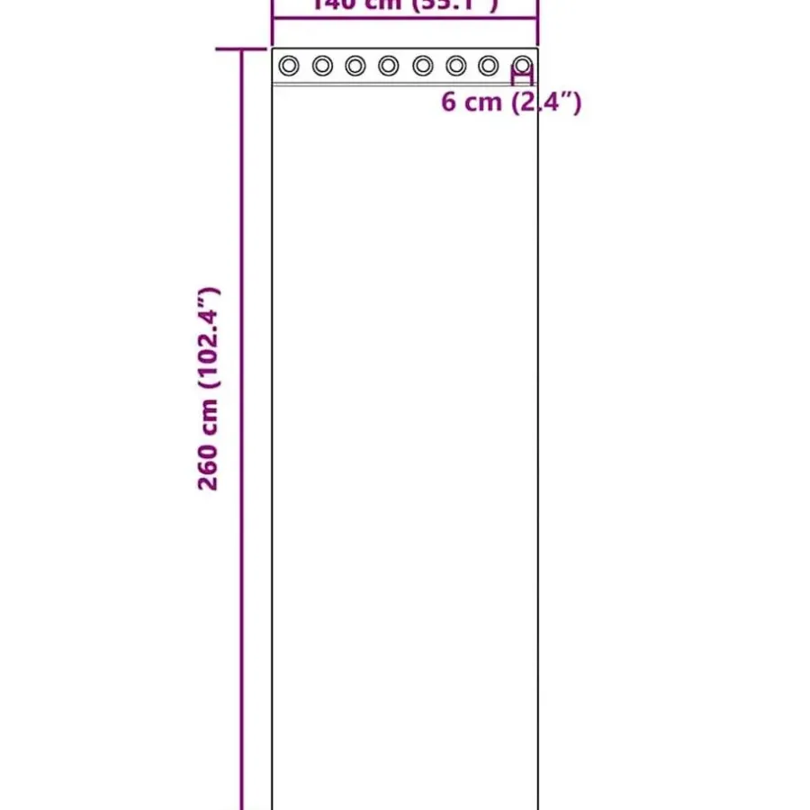 Kant &Amp; Klaar Gordijnen-vidaXL Gordijnen van voile met ringen - Bruin - 140x260 cm - Stof - 2 Stuks