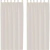 vidaXL Gordijnen van voile met lussen - Crème - 140x245 cm - Stof - 2 Stuks