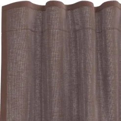 Kant &Amp; Klaar Gordijnen-vidaXL Gordijnen van voile met roedezakken - Bruin - 140x140 cm - Stof - 2 Stuks